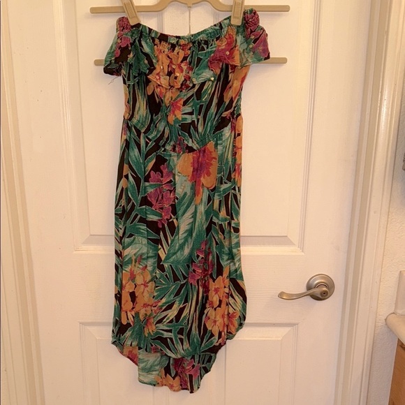 Candie's Floral Tube Dress with Ruffle & Sequins - Picture 2 of 3